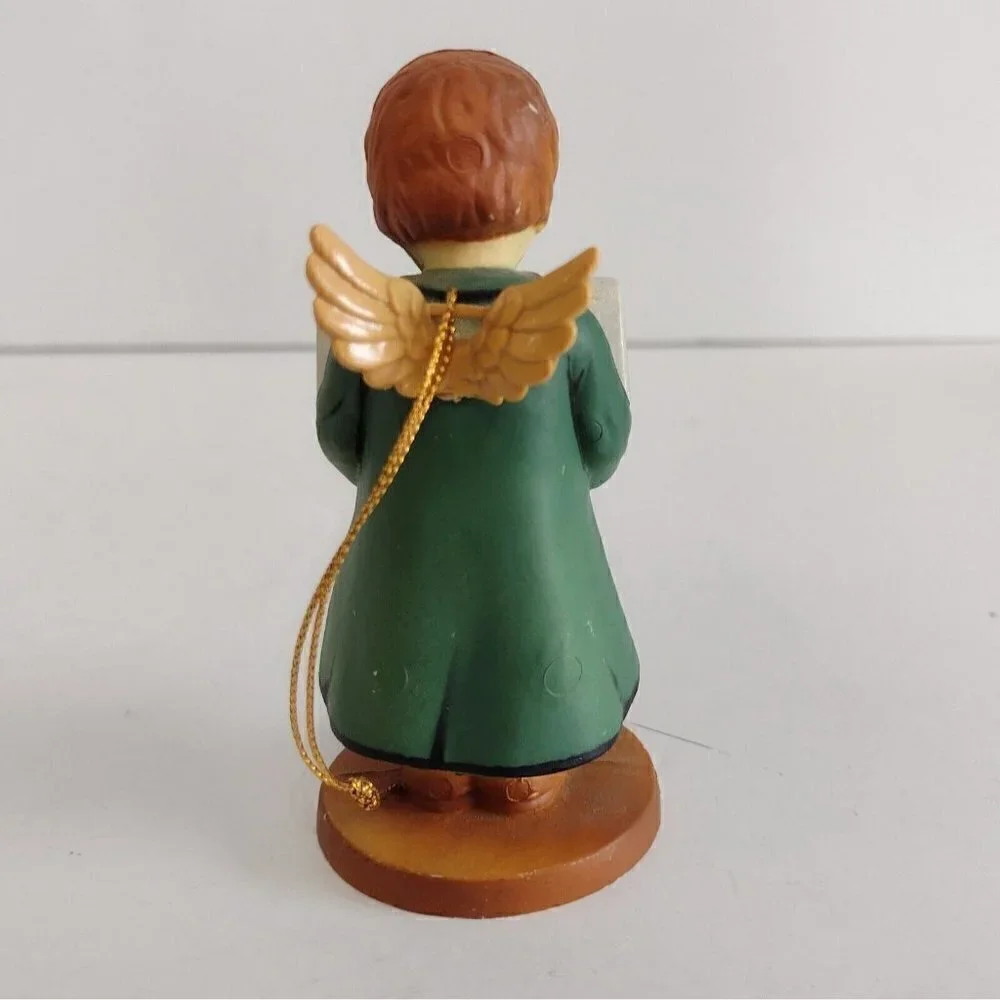 Vintage 1950s Hard Plastic Singing Angel Choral Christmas Tree Ornament